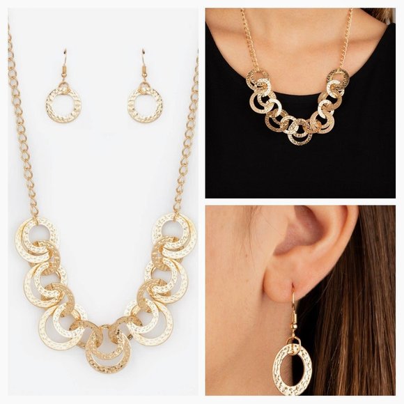 Treasure Tease Gold Necklace Earing Set (108